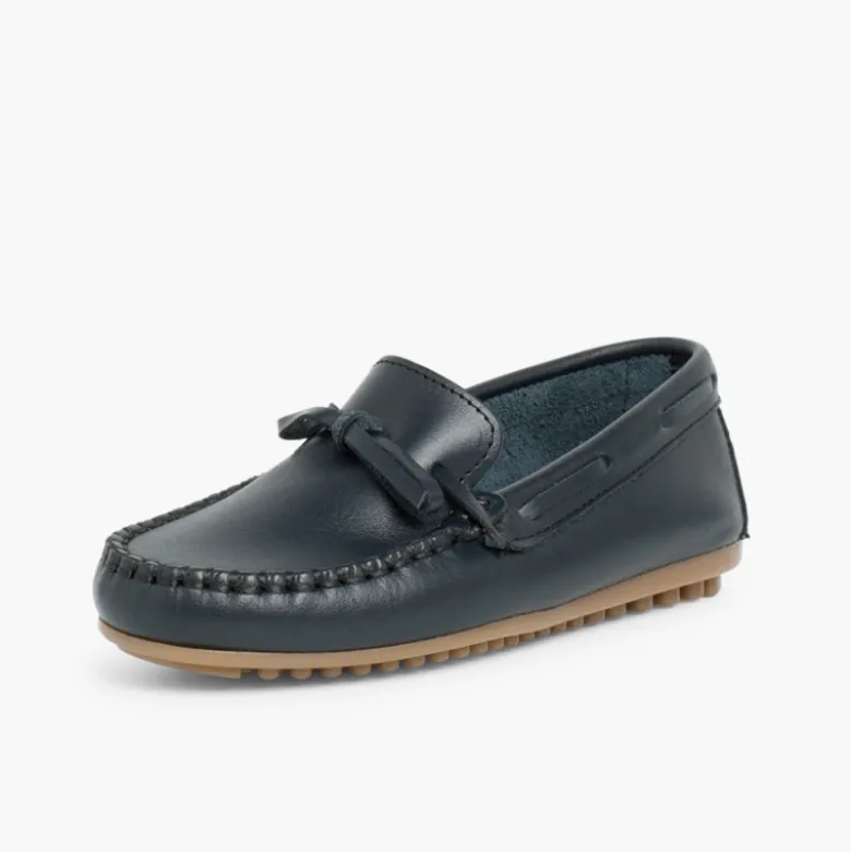 Mocasines Niño Piel Lazo