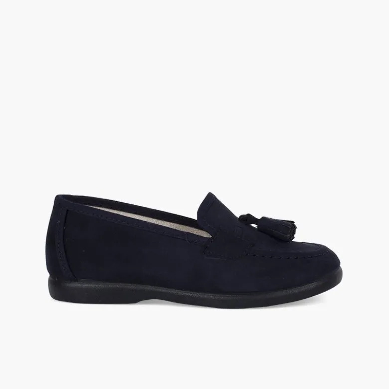 Mocasines niños pequeños con borlas serratex