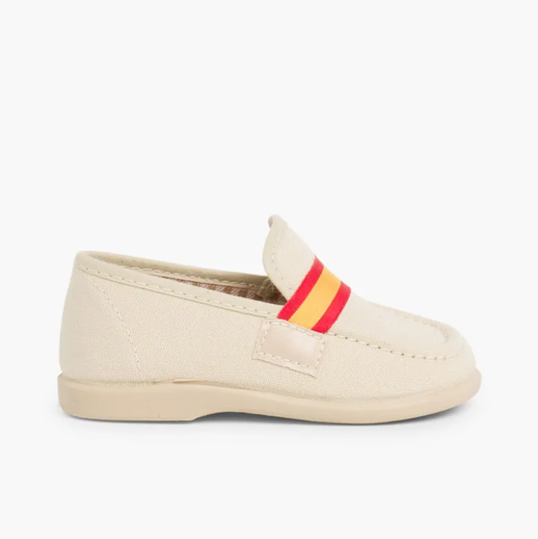 Mocasines Niño Tela Bandera España