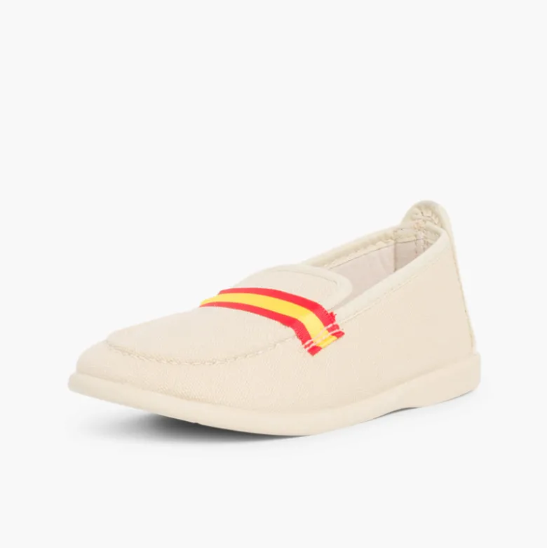 Mocasines Niño Tela Bandera tallas altas