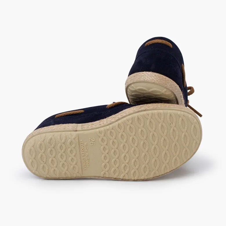 Mocasines serraje cordón suela yute
