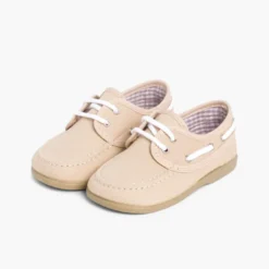Náuticos Tela Cordones Niño