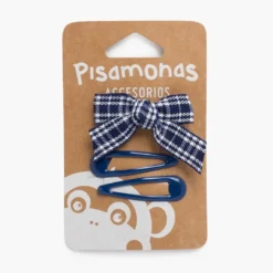Pack horquillas y lazo pico pato tartán