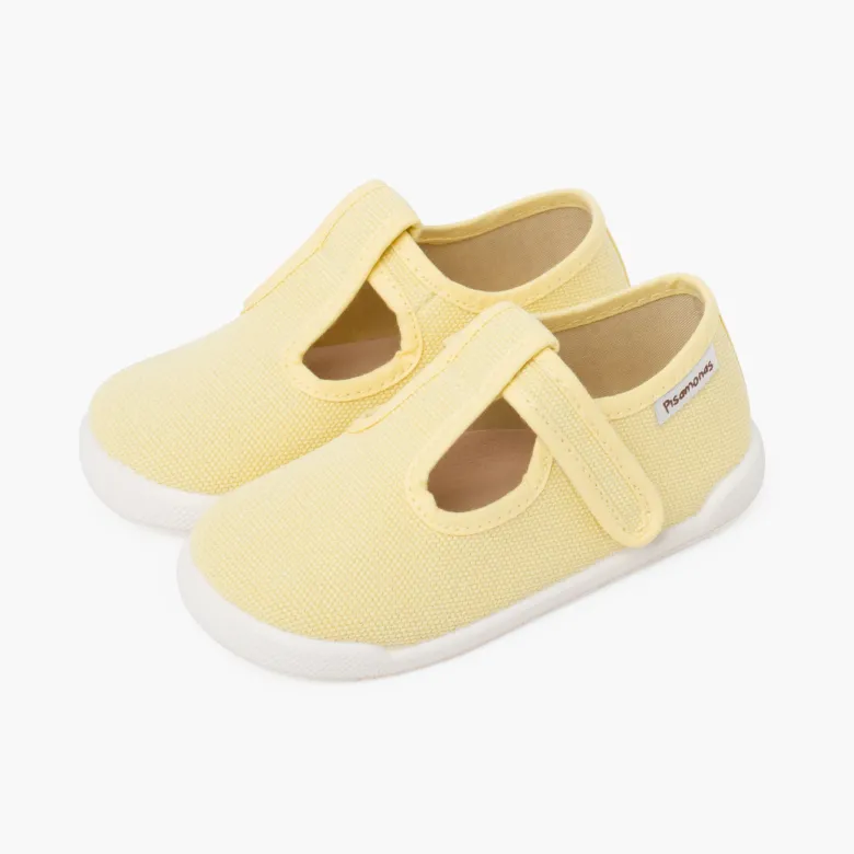 Pepitos barefoot lona canvas tira adherente
