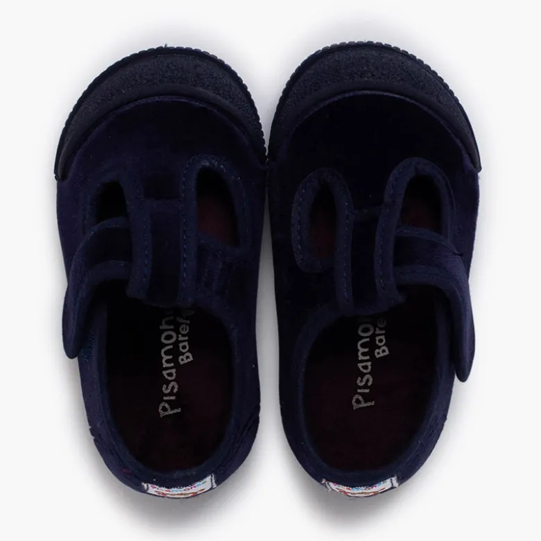Pepitos barefoot terciopelo puntera goma