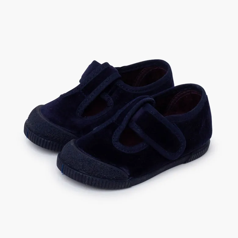 Pepitos barefoot terciopelo puntera goma