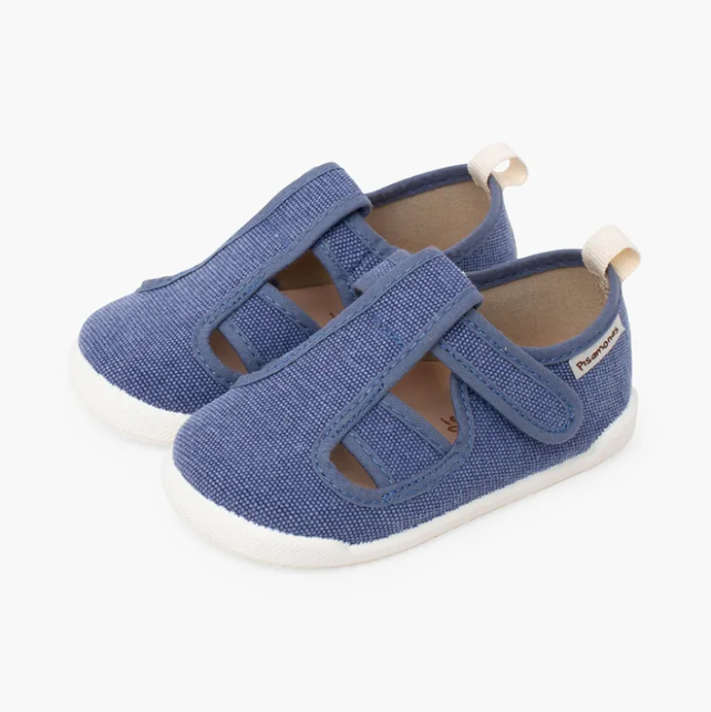 Sandalias barefoot lona cangrejera niño