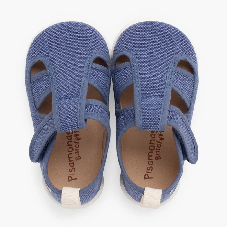 Sandalias barefoot lona cangrejera niño