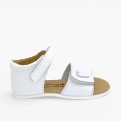 Sandalias barefoot niña pala adherente corazón