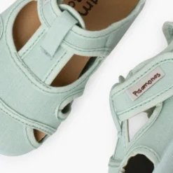 Sandalias barefoot niños lona cierre ancho