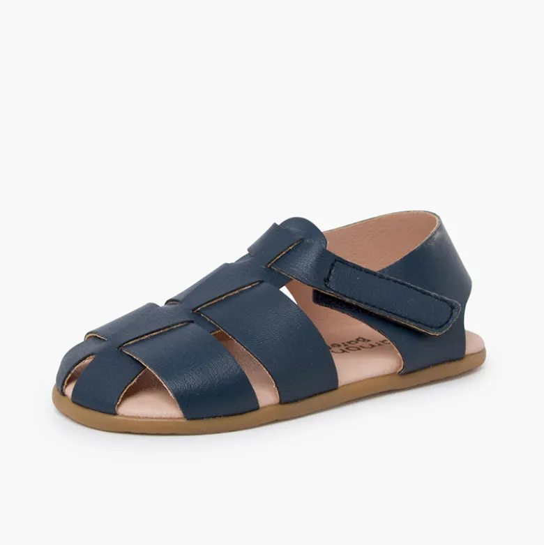 Sandalias barefoot tiras piel
