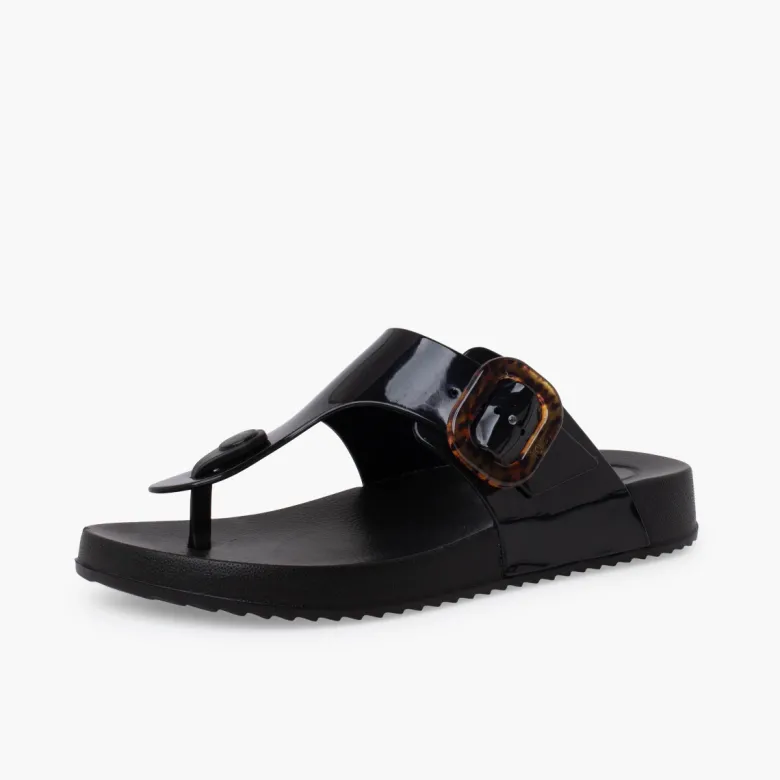 Sandalias dedo extra light brillo mujer