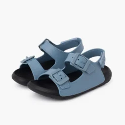 Sandalias Doble Hebilla Suela Eva Tira Adherente