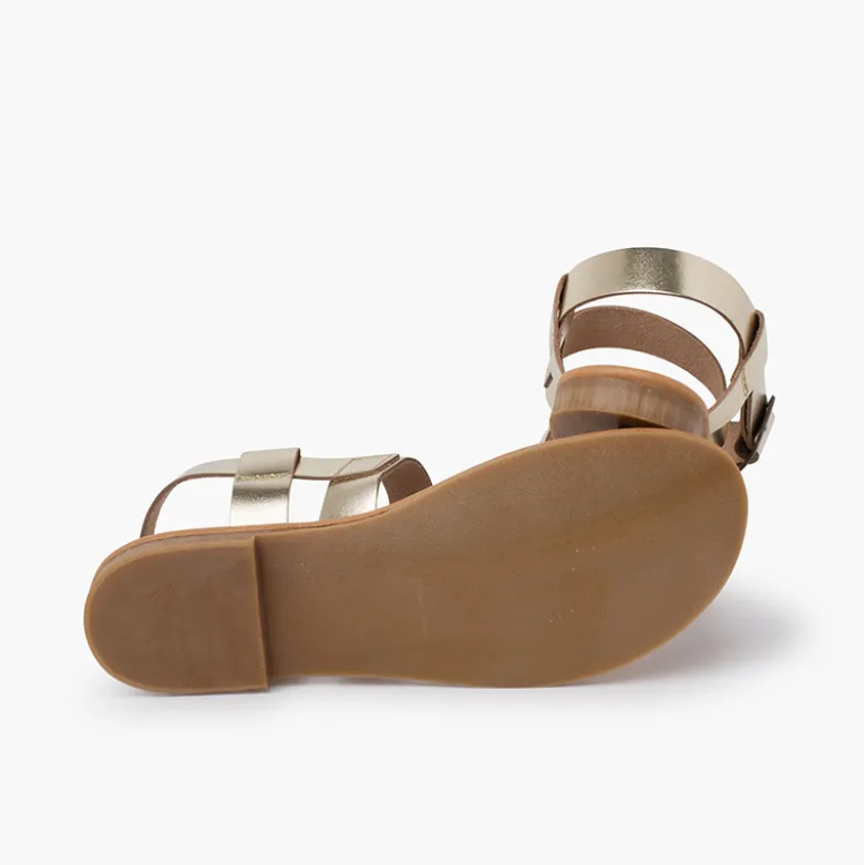 Sandalias gladiador napa hebilla