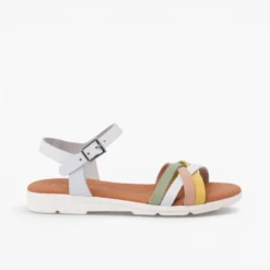 Sandalias hebilla tiras cruzadas colores