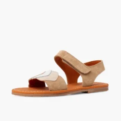 Sandalias niña multicolor de serraje con cierre adherente