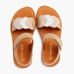 Sandalias niña multicolor de serraje con cierre adherente