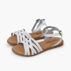 Sandalias niña y mujer con tiras cruzadas