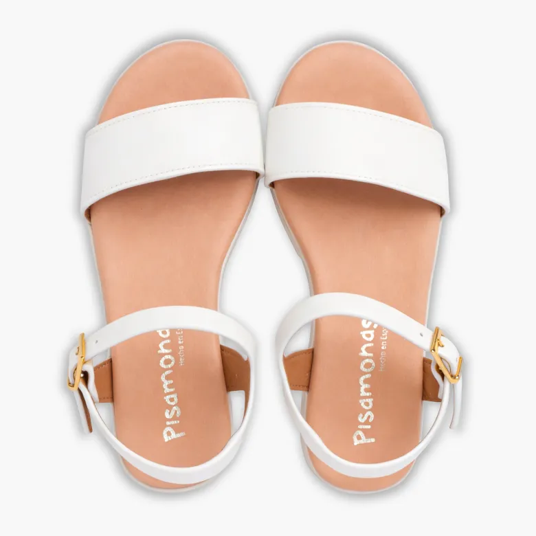 Sandalias niña y mujer en piel con plantilla de gel