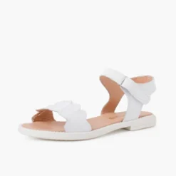 Sandalias niña y mujer piel corazones