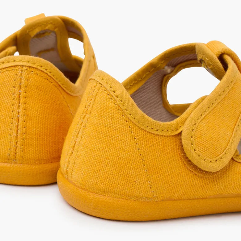 Sandalias niña y niño barefoot lona lavada