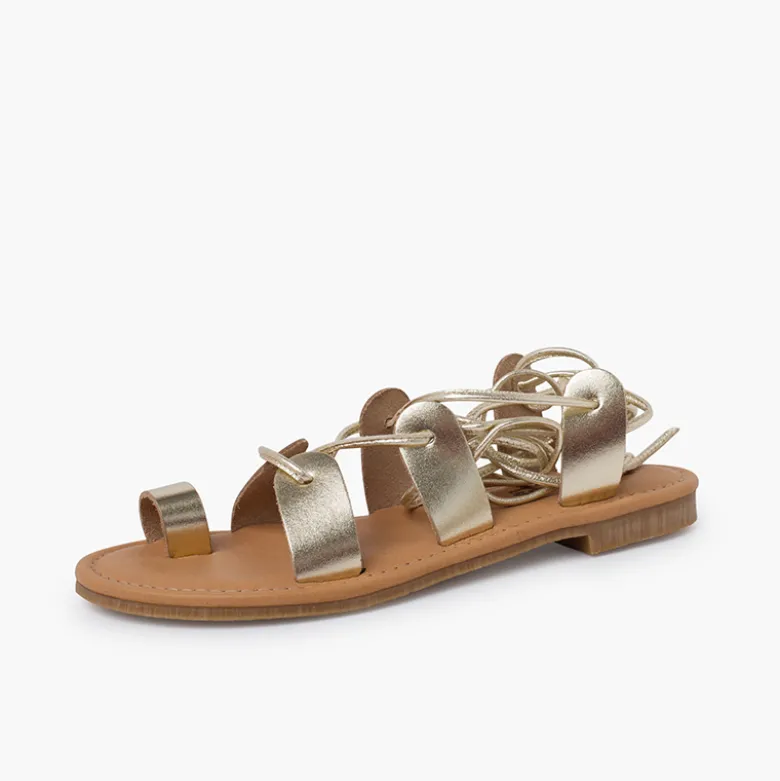 Sandalias romanas piel tiras