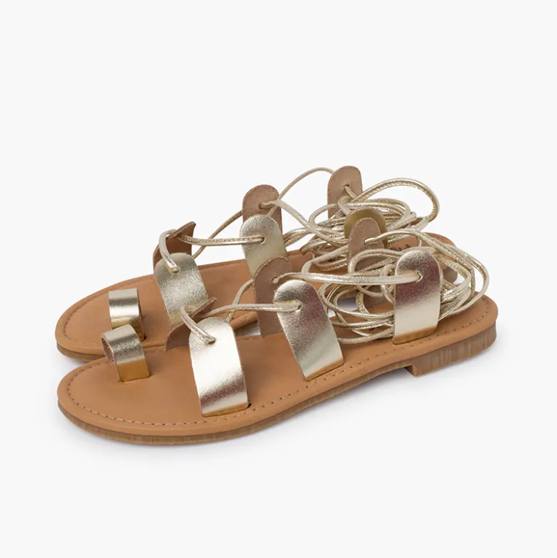Sandalias romanas piel tiras