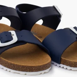 Sandalias unisex bio hebillas piso blanco