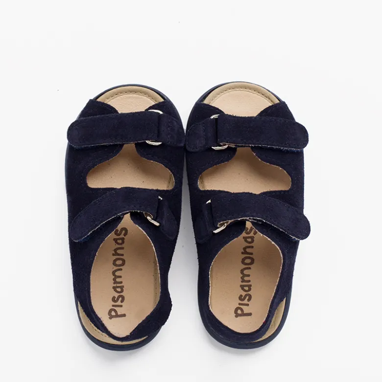 Sandalias unisex serraje tiras frontales adherentes