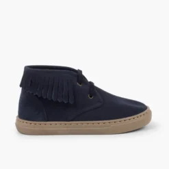 Zapatillas altas con flecos para niños