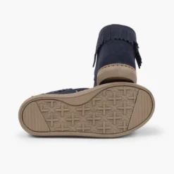 Zapatillas altas con flecos para niños