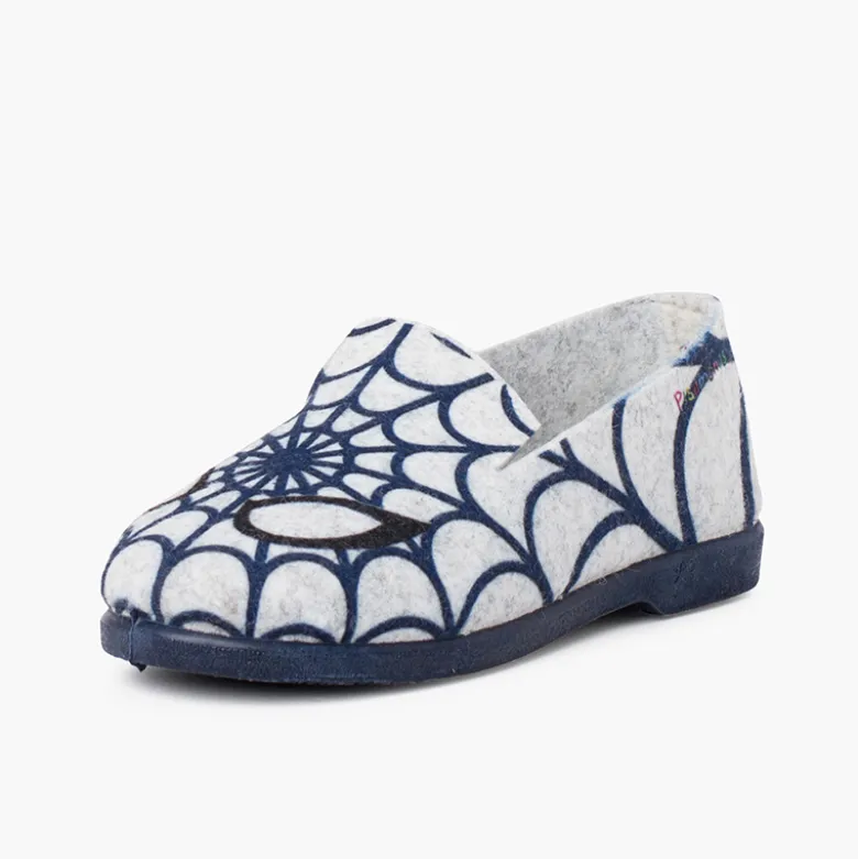 Zapatillas bajas andar por casa tela araña