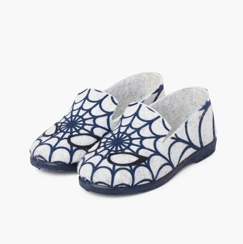 Zapatillas bajas andar por casa tela araña