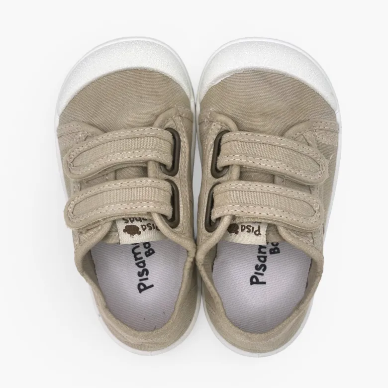 Zapatillas barefoot lona lavada tiras adherentes