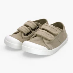 Zapatillas barefoot lona lavada tiras adherentes