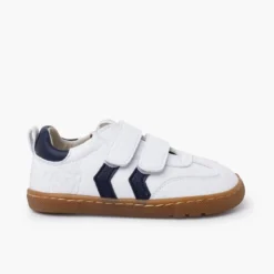 Zapatillas Blancas Barefoot niños bandas laterales
