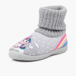 Zapatillas casa cuello calcetín lana unicornio