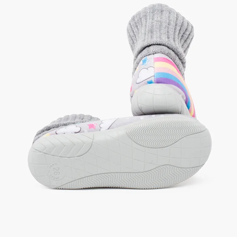 Zapatillas casa cuello calcetín lana unicornio