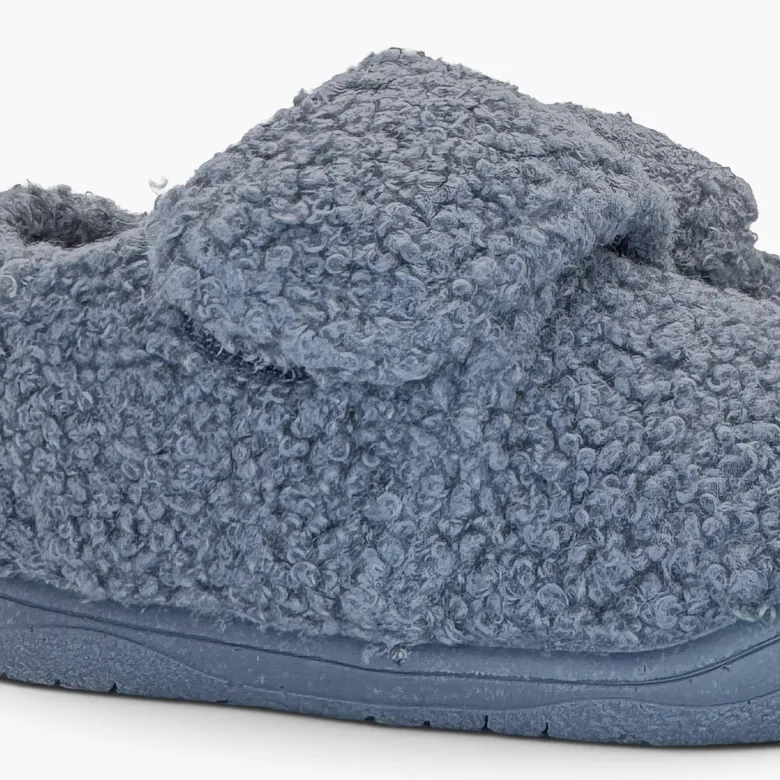 Zapatillas casa niños tira adherente borreguito