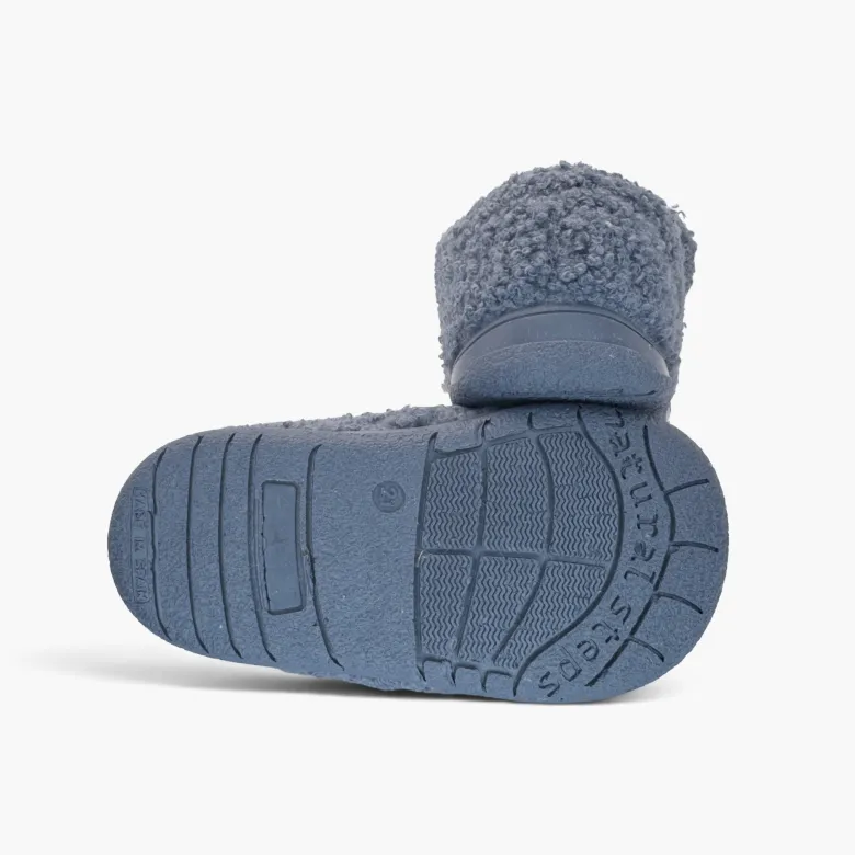Zapatillas casa niños tira adherente borreguito