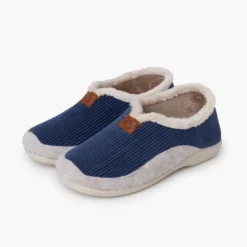 Zapatillas casa pana forro pelito