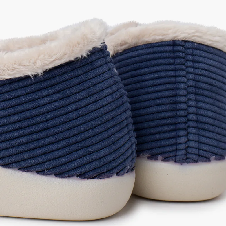 Zapatillas casa pana forro pelito