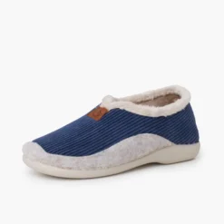 Zapatillas casa pana forro pelito