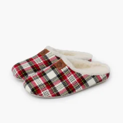 Zapatillas casa pura lana cuadros