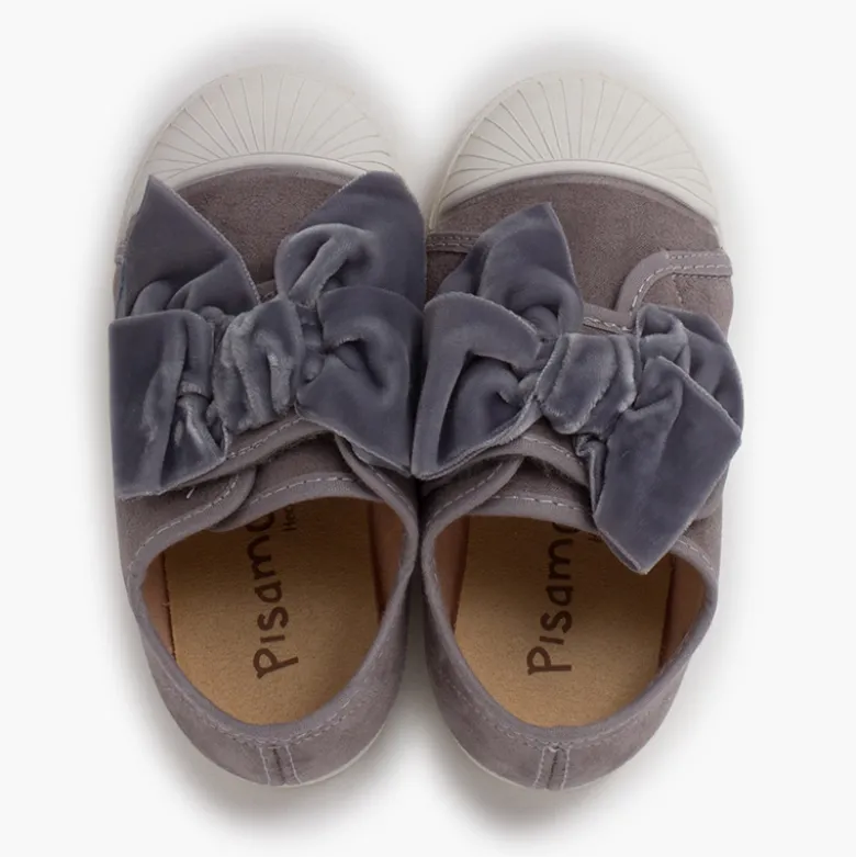 Zapatillas lazo terciopelo