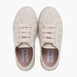 Zapatillas lino brillo mujer y niña