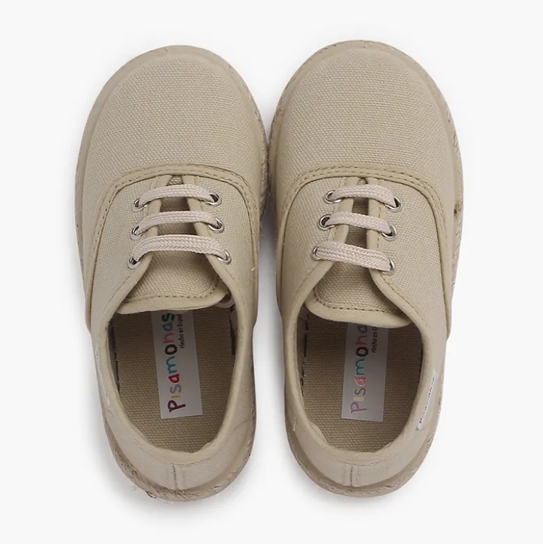 Zapatillas lona cordones suela alpargata
