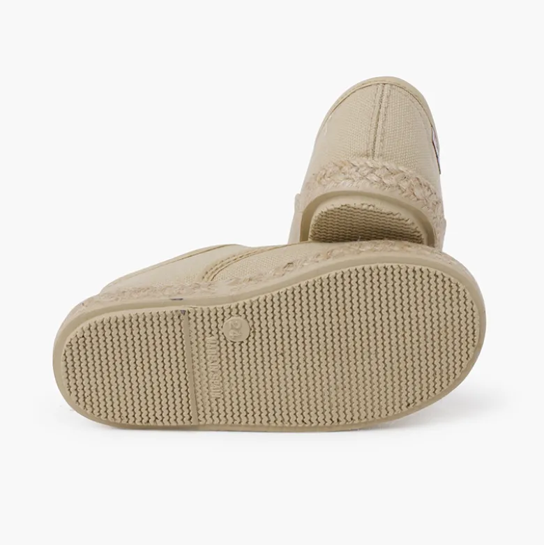 Zapatillas lona cordones suela alpargata