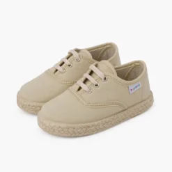 Zapatillas lona cordones suela alpargata