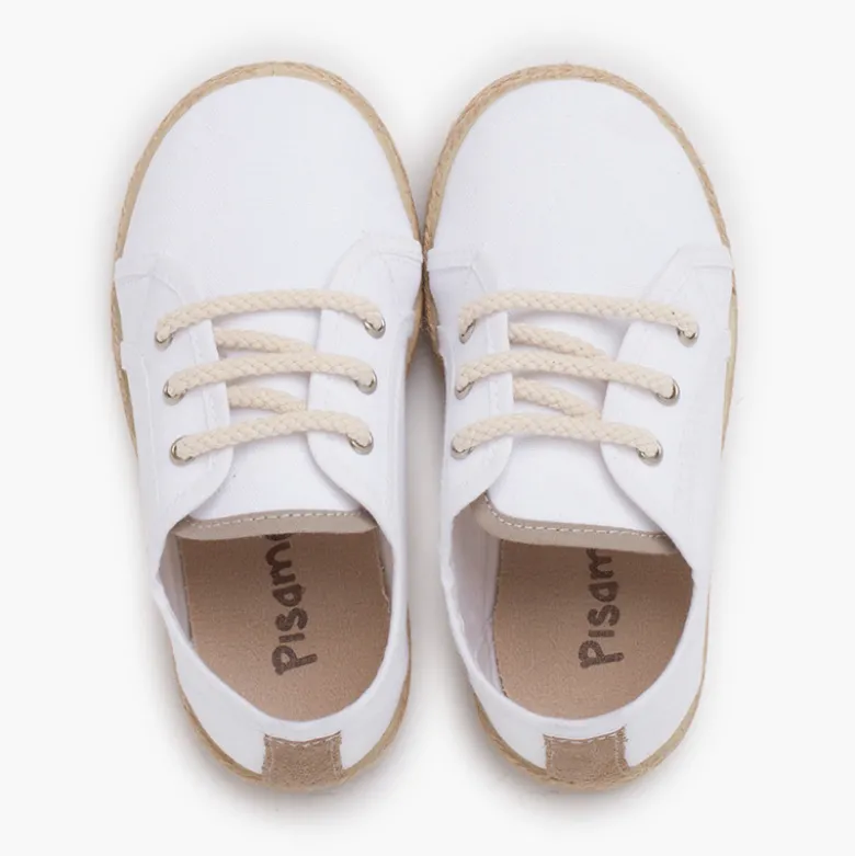 Zapatillas lona cordones tipo alpargata